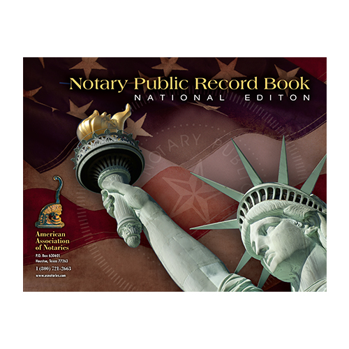 Alabama Notary Public Record Book (Journal) - Statue of Liberty Brown Cover